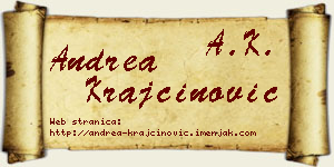 Andrea Krajčinović vizit kartica